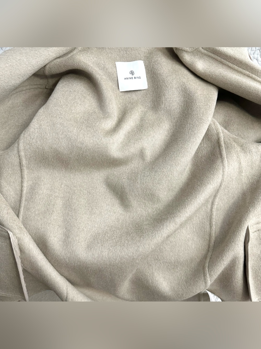 ANINE BING Quinn Wool& Cashmere Blazer - Oatmeal Melange - Picture 7 of 9